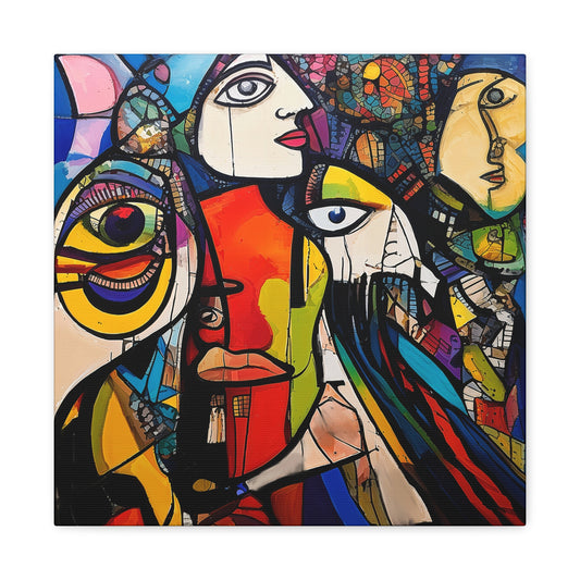 Figures - Abstract Faces Canvas Artwork 