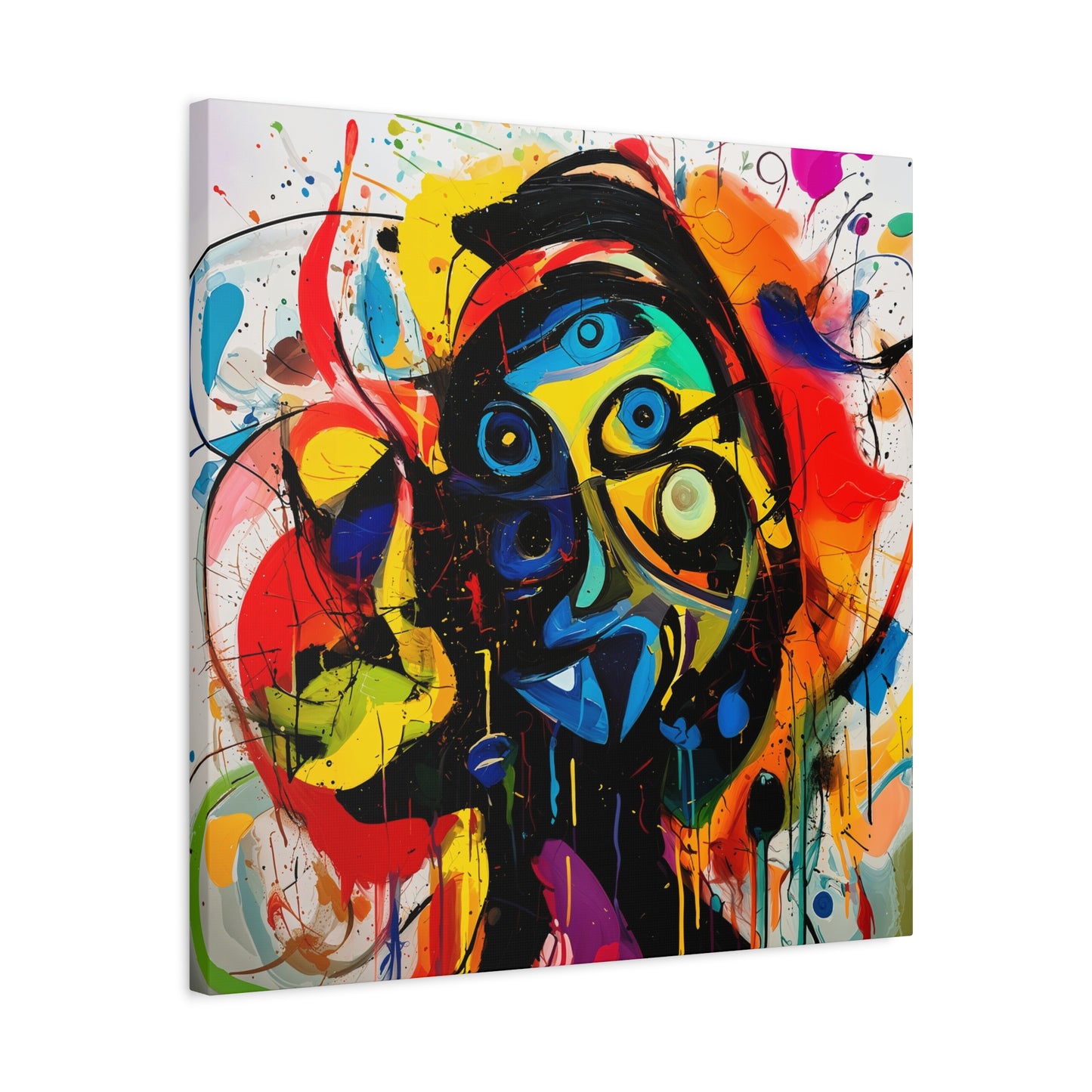 Colorful Smile - Abstract Expressionist Canvas Art